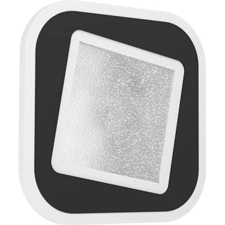 EGLO Macchioni, LED Deckenlampe mit Kristall-Effekt, quadratische Aufbauleuchte in Schwarz, neutralweiß, 20x20 cm, 12 Watt, 1560 Lumen