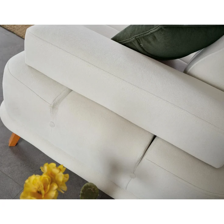 Sitzgruppe/Sofa Set - Wohnzimmergarnitur "Piva" 3+3+1+1-Weiß/Weiß – Bild 5
