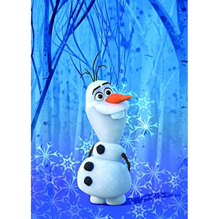 Komar Disney Wandbild Frozen Olaf Crystal, Kunstdruck 50 x 70 cm, bunt, fotorealistischer Druck auf Premium-Poster Fotopapier, ohne Rahmen