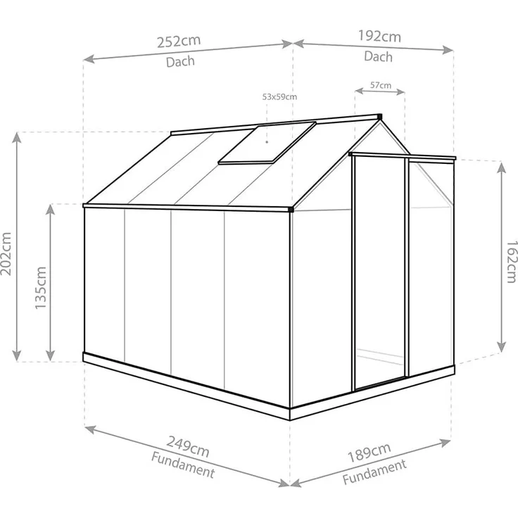 Westmann Aluminium Gewächshaus Flora 68 | – Bild 8