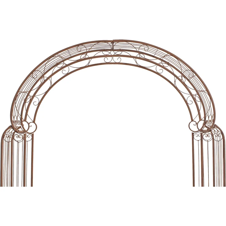 Rosenbogen BIRGER - 163 x 34 x 239,5 cm, Metall, Antik-Braun | Rankhilfe Rosen Rankgitter Gartendekoration – Bild 3