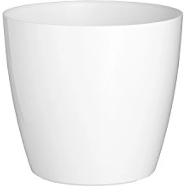 Artevasi San Remo Übertopf rund, 30 x 27,3 cm, weiß, für Innen- und Außenbereich, elegantes Design – Bild 1