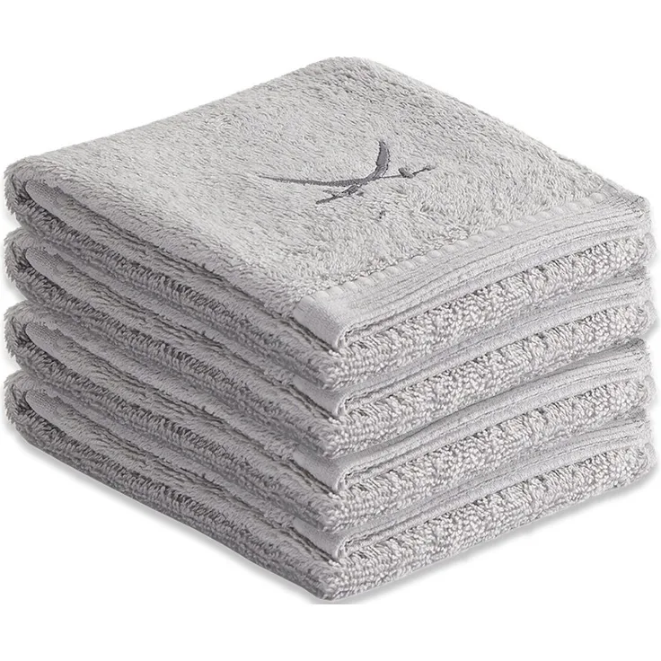 Sansibar Sylt Gästehandtücher Sansibar Sylt Handtuch Gästetuch Frottier-Serie Classic (Set, 4-tlg), mit hochwertiger Sansibar Säbel-Stickerei