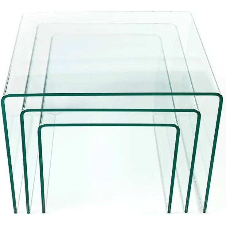 riess-ambiente Couchtisch FANTOME 60cm transparent (Set, 3-St), Wohnzimmer · Glas · eckig · Modern Design – Bild 9