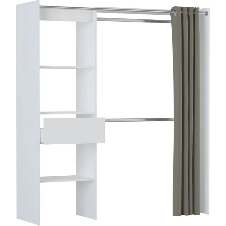 Demeyere GROUP Vorhang-Schrank Chicago variabel in der Breite ca. 114 - 167cm, viel Stauraum und Ablagefläche – Bild 3