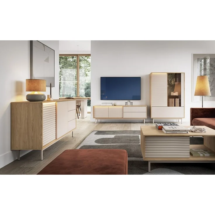 Compleo Couchtisch mit Schublade, Kaffeetisch für Wohnzimmer, Elegant und Modern – Bild 1