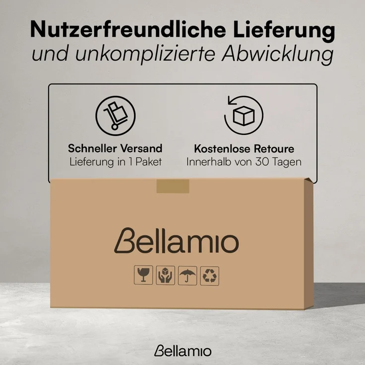 Bellamio 'Newa' Waschbeckenunterschrank, Bambus, natur, Badezimmerschrank mit 2 Ablagefächern und Schiebetüren – Bild 11