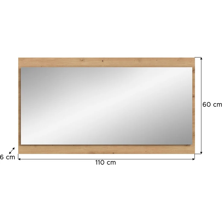 Spiegel B/H/T: 60x110x6 cm in Artisan Oak Nachbildung – Bild 3