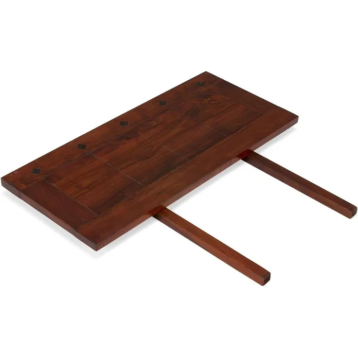 Ansteckplatte Tischverlängerung 40x90 cm Akazie Massivholz dunkelbraun rechteckig Woodkings Texas Tisch-Erweiterung Anbauplatte Esstisch