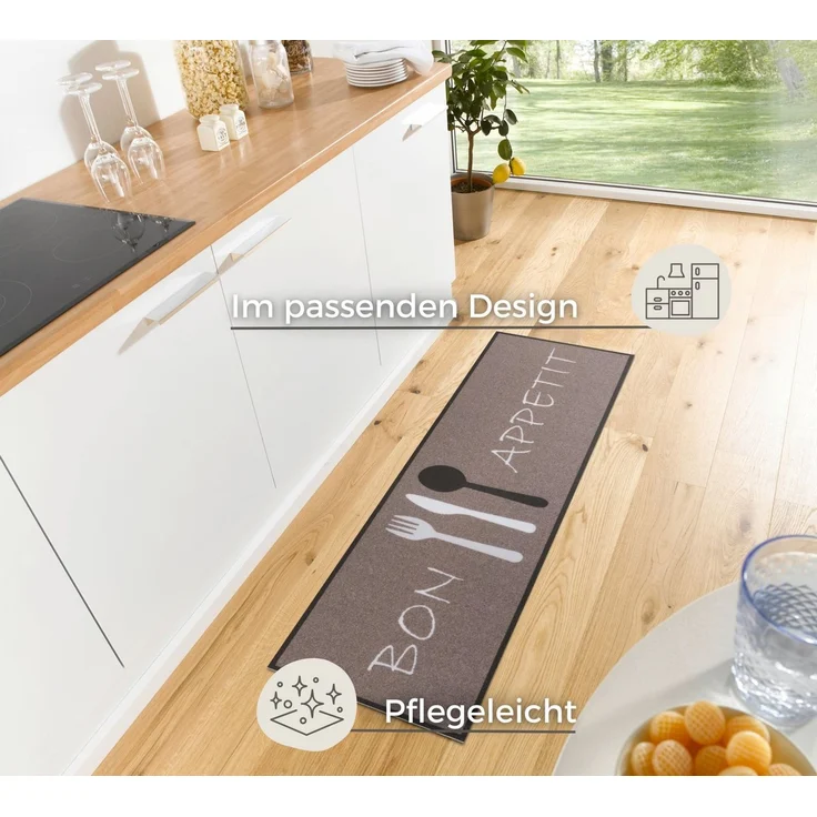 HANSE Home Küchenläufer Bon Appetit Cutlery, rechteckig, Höhe: 3 mm, Läufer, Rutschfest, Küchenteppich, Küche, Teppich, Pflegeleicht – Bild 3