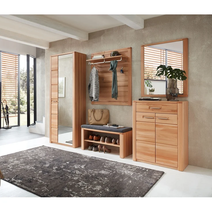 Garderoben-Set >Nature One< 5-teilig, soft-close, FSC Kernbuche teilmassiv - 268x201x40cm (B/H/T) – Bild 2