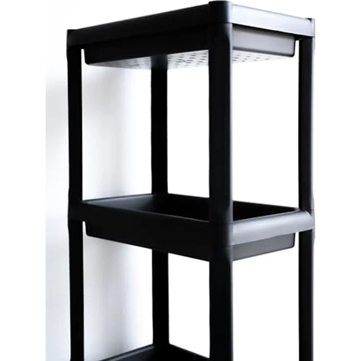 ONDIS24 Badregal Kunststoffregal Haushaltsregal Steckregal Linda, 2-tlg, 38 x 23 x 100 cm, Badezimmerregal – Bild 7