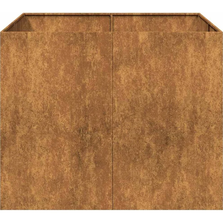 vidaXL Pflanzkübel Rostig 100x100x80 cm Wetterfester Stahl 860828 – Bild 3