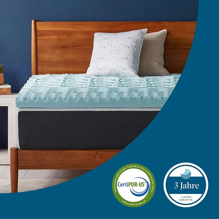 Lucid 5 Centimeter Zoned Gel Memory Foam Topper, Schaum, 150x190 cm – Bild 6