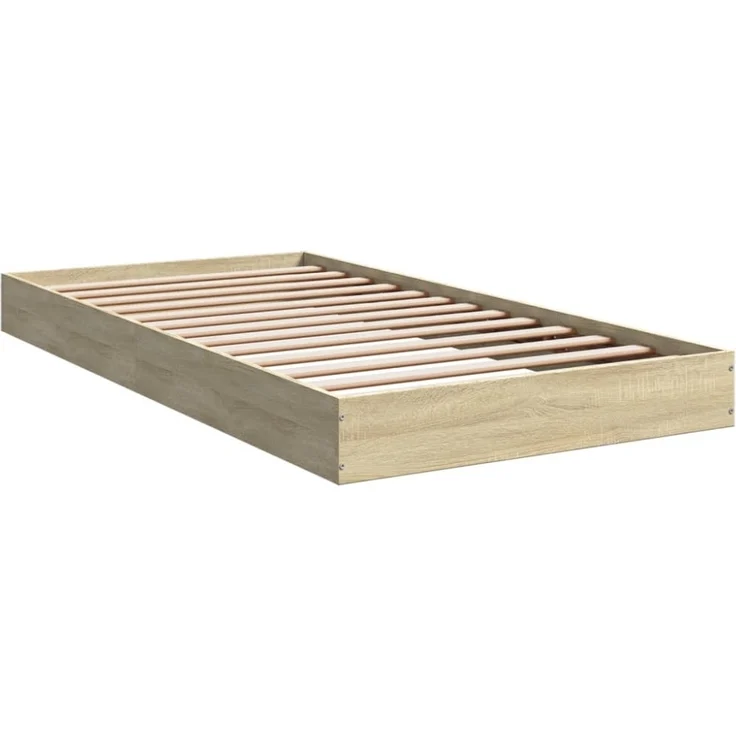 vidaXL Bettgestell ohne Matratze Sonoma-Eiche 100x200 cm Holzwerkstoff 842058 – Bild 3
