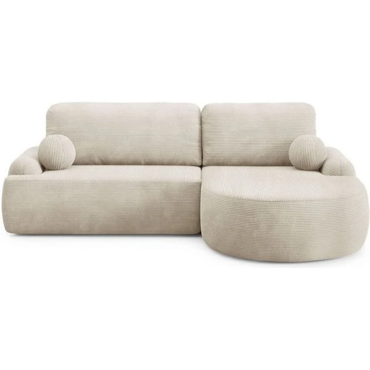 Lookway Ecksofa CLEO CORD Rundes Ecksofa mit Schlaffunktion und Bettkasten – Bild 4