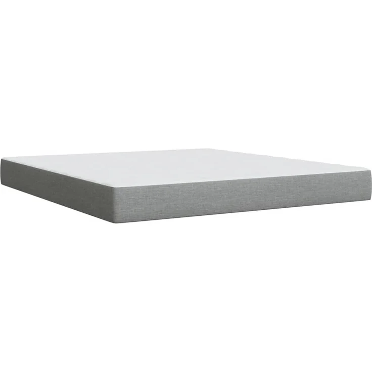 vidaXL Boxspringbett mit Matratze Hellgrau 180x200 cm Stoff 3285974 – Bild 6