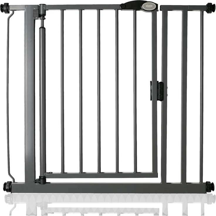 Bettacare Automatisch Schließendes Treppengitter, 82.2cm - 89.2cm, Schiefergrau, Druckmontage-Sicherheitsgitter, Babygitter, Sicherheitsschranke für Türen, Flure und Räume – Bild 1