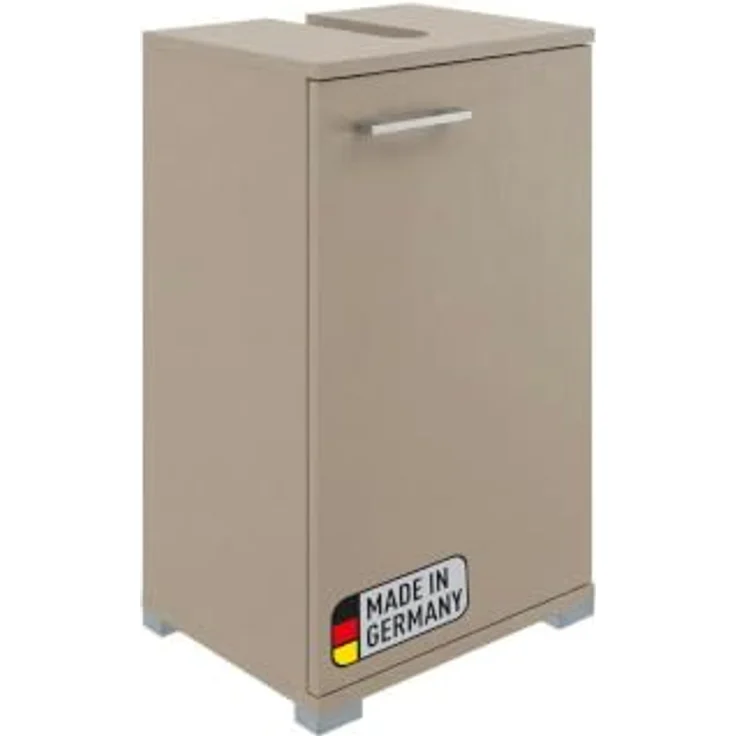 FACKELMANN Easy Waschbeckenunterschrank, 40 cm Breite, Korpus & Front in Kaschmir, Modernes Design, Made in Germany, Viel Stauraum – Bild 1