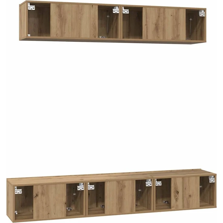 vidaXL TV-Schrankset 5 stk. 80 x 30 x 30 cm Artisan-Eiche 3393215 – Bild 9