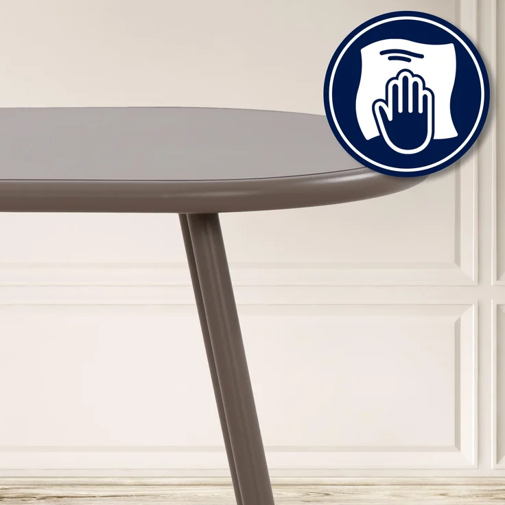 CLP Sitzgruppe Velvena Set Tisch Velva Stühle Alpena wetterfest und UV-beständig,taupe 4 Stühle – Bild 6