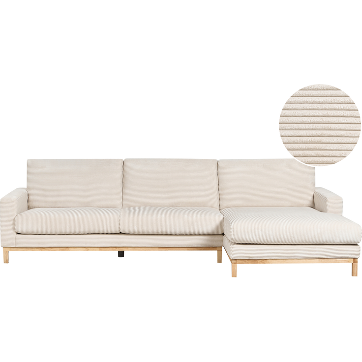 Linksseitiges Ecksofa SIGGARD Helles Beige