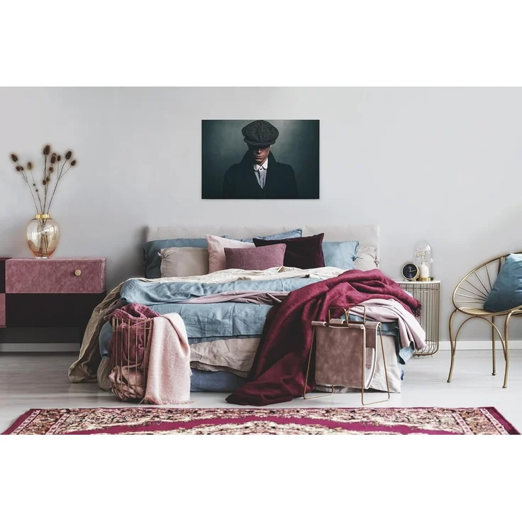 Leinwandbild Mann Grün Schwarz 90x60 DD120414 Keilrahmen Wandbild Leinwand – Bild 2