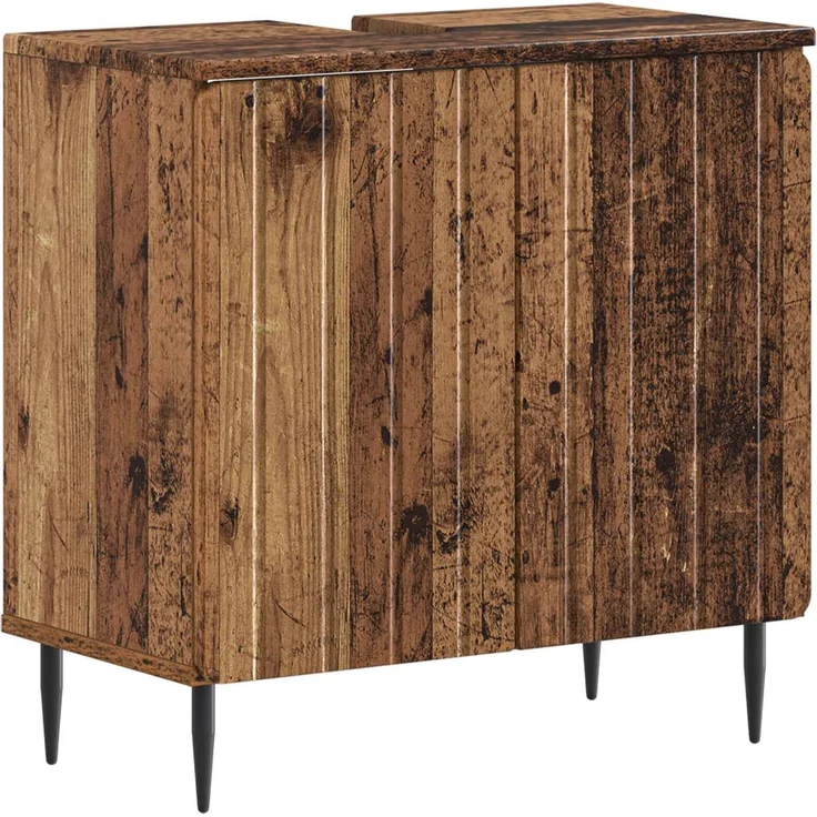 vidaXL 3-teiliges Badezimmer-Schranksystem ZWOLLE 3 stk. Altholz 3418006 – Bild 4
