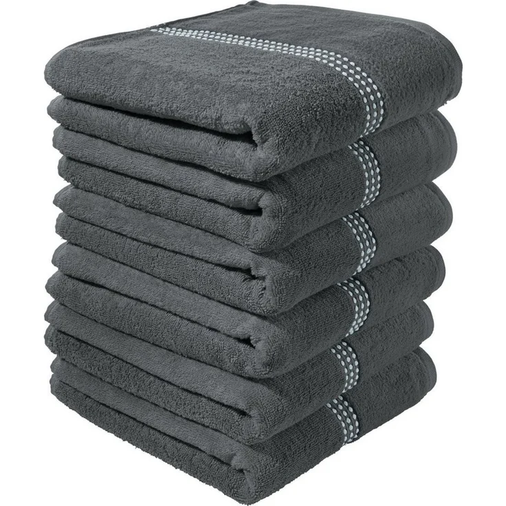 Erwin Müller Handtuch Handtuch "Mannheim" 6er-Pack, Frottier (6-St), Walk-Frottier Uni – Bild 2