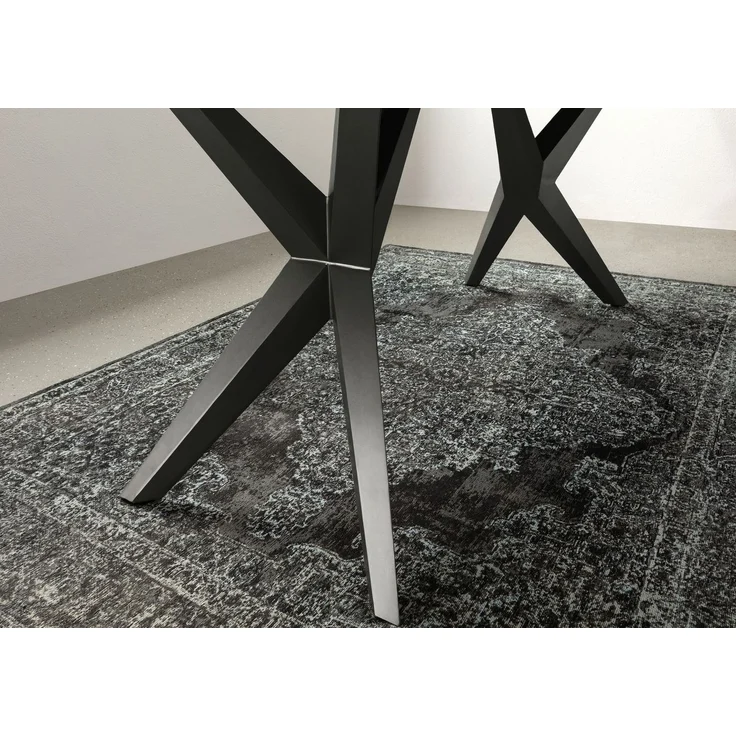 Baumtisch Akazie 140x90x76 natur lackiert Beine anthrazit glänzend FREEFORM 4 #12 – Bild 6