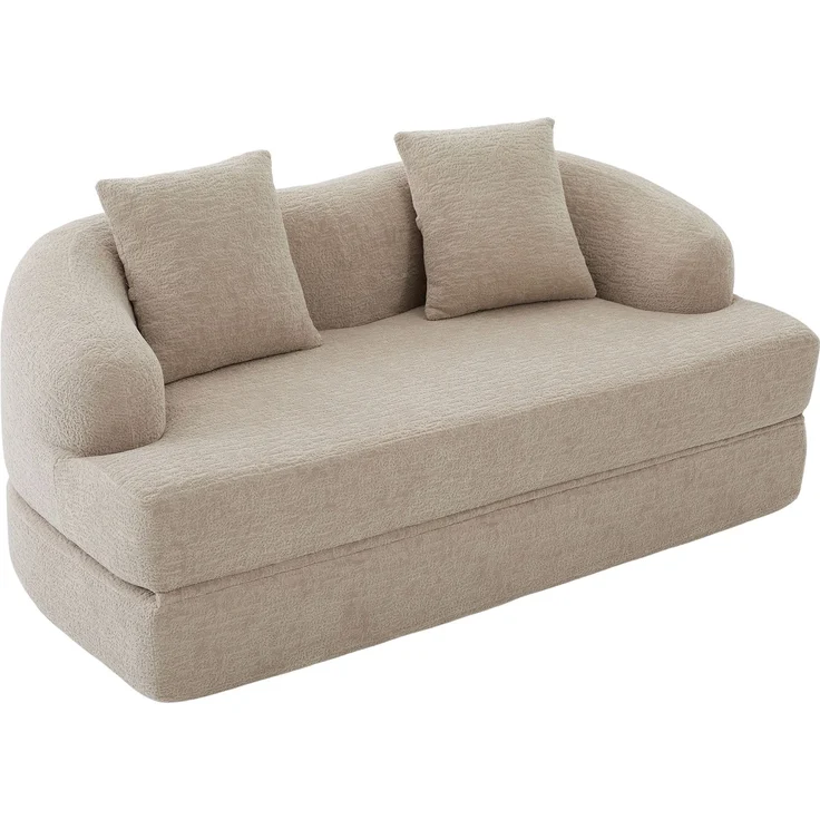 ZUBALIYA Schlafsofa 84x65 cm, mit LED - Beleuchtung, mit Chenille - Bezug, modular aufgebaut, mit Schaumstoffpolsterung – Bild 16