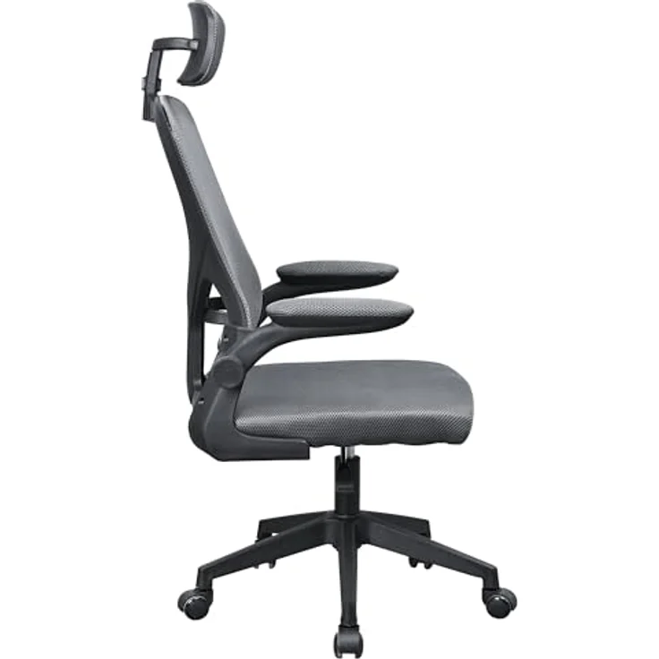 Mars Gaming MGC-ERGOPLUS, Professioneller Ergonomischer Stuhl, Dynamische Lendenwirbelstütze, Atmungsaktives Netz, Höhenverstellbar 115 und 125cm, Klappbare Armlehnen, Verstellbare Kopfstütze, Grau – Bild 8