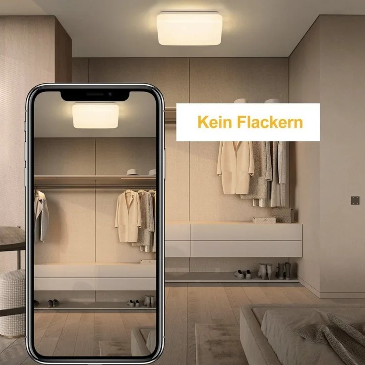 Nettlife LED Deckenleuchte Sternenhimmel Kinderzimmer 15W 21cm 3000K/4000K Weiß Deckenlampe, LED fest integriert, Kinderzimmer Deckenleuchte