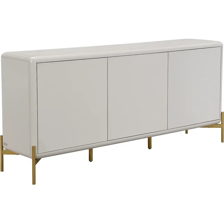 Vente-unique - LYBAKA Sideboard Holz, Platte Beige - B 40 cm x H 82 cm x L 180 cm – Bild 3