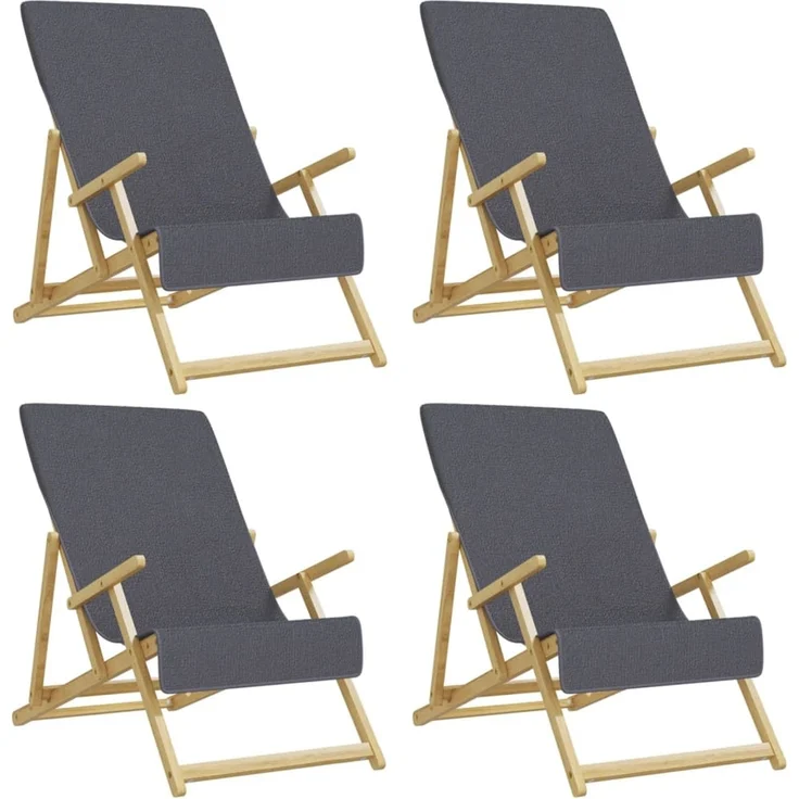 vidaXL Strandtücher 4 Stk. Anthrazit 60x135 cm Stoff 400 GSM 3157054 – Bild 2