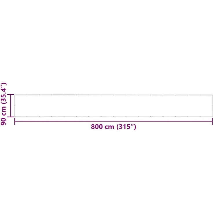 vidaXL Balkon-Sichtschutz Terrakotta 90x800 cm 100 % Polyester-Oxford 42002088 – Bild 5