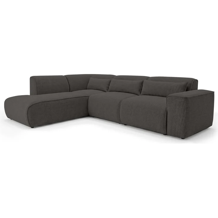 AX LIVING Wohnlandschaft mit Schlaffunktion Ruyam Grau Sofa L – Bild 4