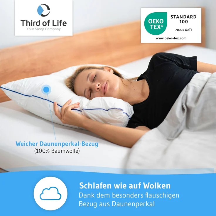 Kopfkissen inSPIRO mit Duo-Hohlfasertechnologie für optimale Stützkraft 70x90cm – Bild 4