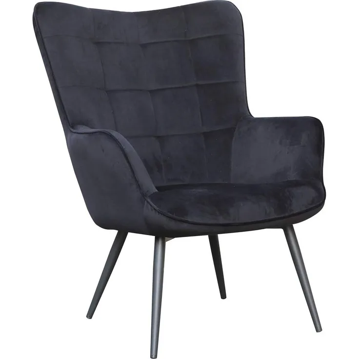 Homexperts 'ULLA' Sessel, schwarz, B 72 x H 97 x T 80 cm