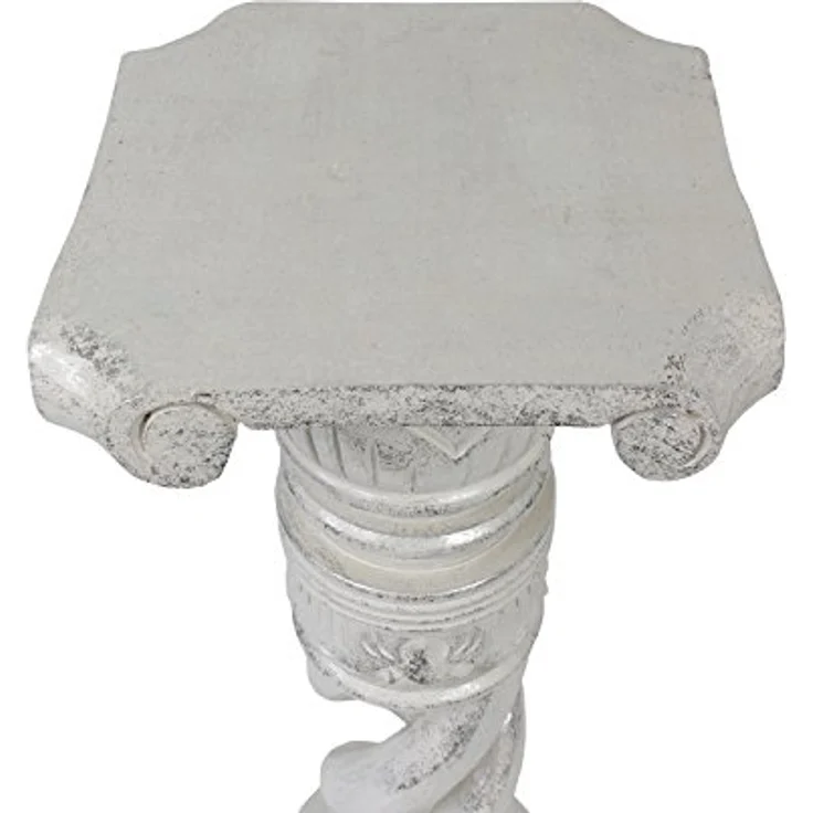 Oriental Galerie Blumenhocker Gedrehte Säule Antik Silber 60 cm klein (1 St) – Bild 5