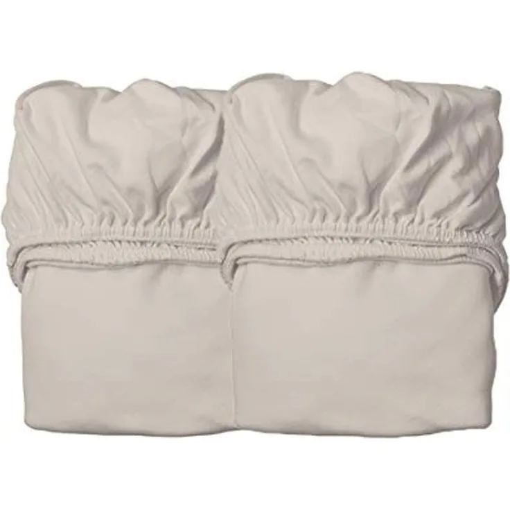 Leander Spannbettaken für das Babybett, 2 Stk., beige