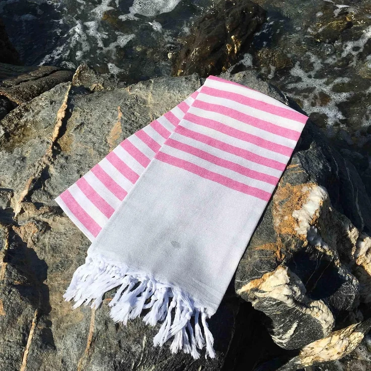 Mijolnir 'Serenade - Fuchsia' Fouta (Strandtuch), Fuchsie, 90 x 170 cm – Bild 2