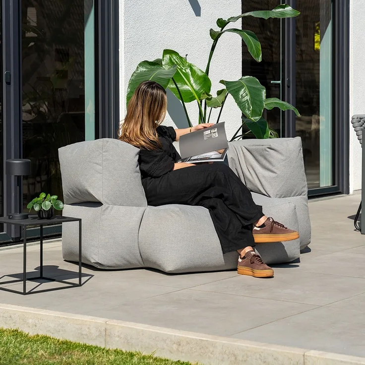 HOME DELUXE 'HEAVEN' Outdoor Sitzsack, Polyester beige, 76 x 152 x 100 cm