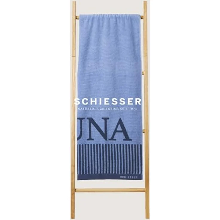 Schiesser 'Rom' Saunatuch, Baumwollfrottier hellblau, 75 x 200 cm – Bild 6
