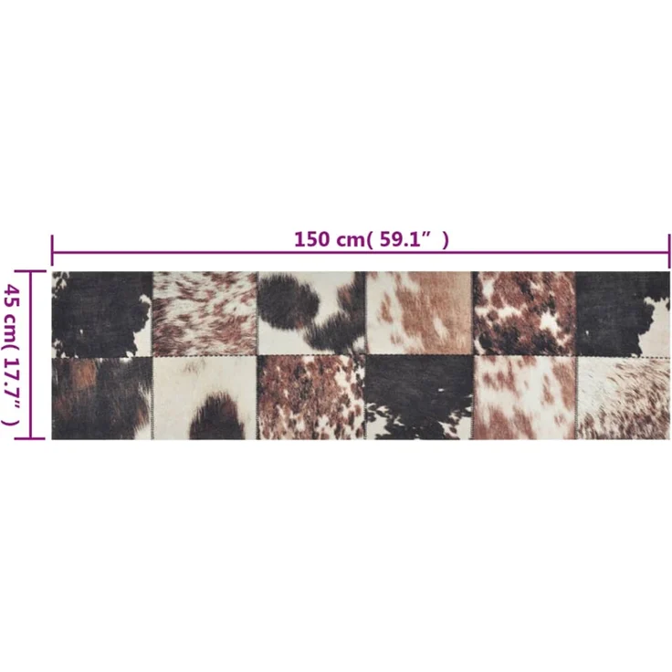 vidaXL Küchenteppich Waschbar Tierfell 45x150 cm Samt 136576 – Bild 5