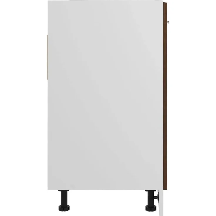 vidaXL Spülenunterschrank, Spülenschrank mit viel Stauraum, Küchenschrank mit 2 Türen, Küchenunterschrank Unterschrank Küche, Braun Eiche-Optik Holzwerkstoff – Bild 7