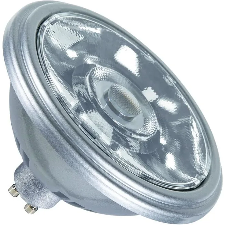 SLV QPAR111 GU10, LED Leuchtmittel silber 12,5W 2700K CRI90 10° - LED Lampen Sockel GU10