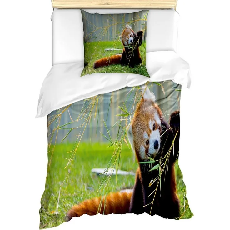 Abakuhaus Bettwäsche Milbensicher Allergiker geeignet mit Kissenbezug, Microfaser, Tierwelt Panda