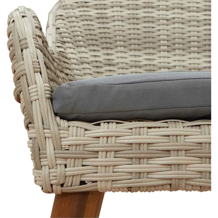 vidaXL Garten Essgruppe 5 stk. Hellgrau Poly-Rattan 3261714 – Bild 10