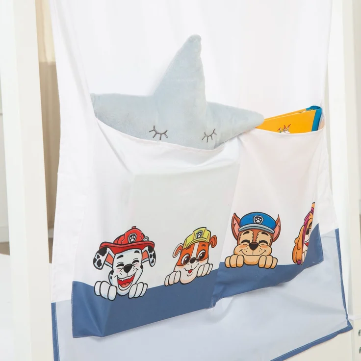 roba Bezug für Montessori Hausbetten 70 x 140 cm im Paw Patrol Design - Passendes Zubehör zum Umbau in Himmelbett - Inkl. 3 Aufbewahrungstaschen & Dachfenster – Bild 8